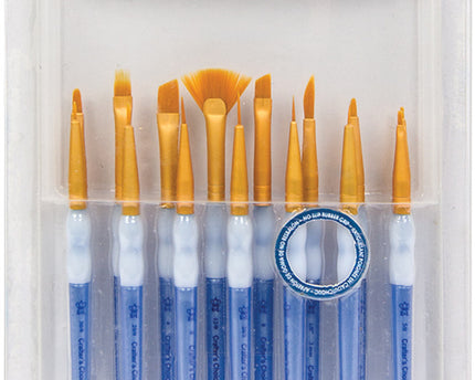 SET PINCELES CERDAS DE TAKLON DORADO