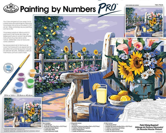 KIT PAINTING BY NUMBERS MY FIRST SUNFLOWERS AND LEMONS