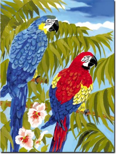 KIT PAINTING BY NUMBERS MY FIRST PARROTS