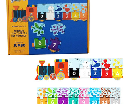 ROMPECABEZA APRENDO LOS COLORES Y NUMEROS/ 28 PZS JUMBO