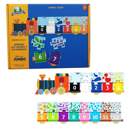 ROMPECABEZA APRENDO LOS COLORES Y NUMEROS/ 28 PZS JUMBO