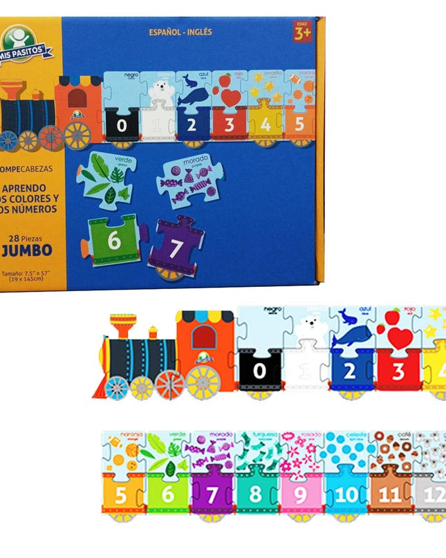 ROMPECABEZA APRENDO LOS COLORES Y NUMEROS/ 28 PZS JUMBO