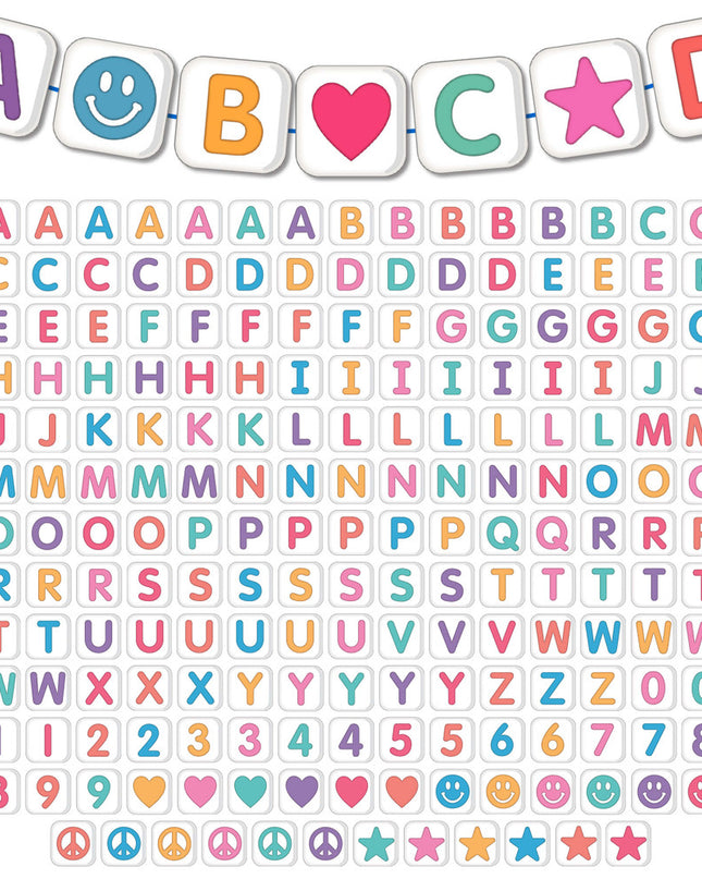 BULLETIN BOARD 3.5IN LETTER BEADS