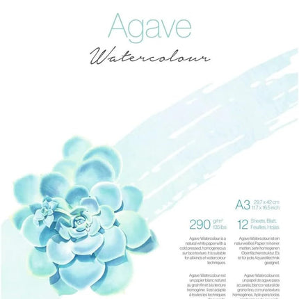 WATERCOLOR AGAVE 9.45X12.6 290GSM