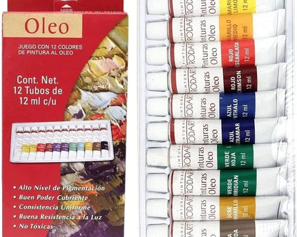 PINTURA OLEO 12ML 12 CLR RODART