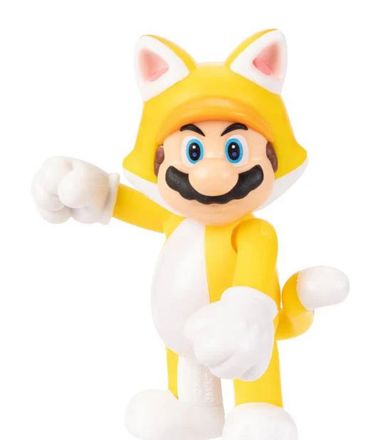 Figura mini de Mario gato de 6,35 cm (2,5 pulgadas)