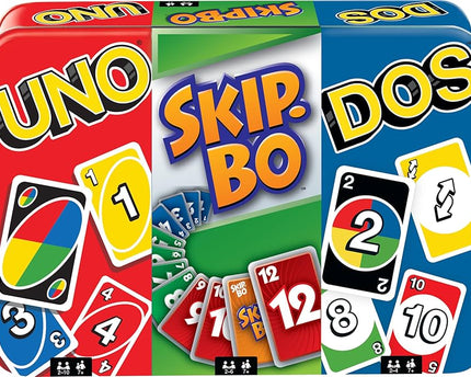 JUEGO 3 EN 1 ,UNO,SKIP-BO,DOS