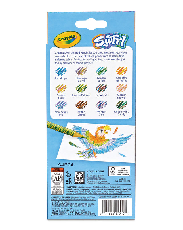 COLORES SWIRL CRAYOLA 12PZ