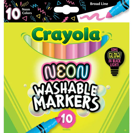 MARCADORES NEON WASHABLE CRAYOLA 10PZ
