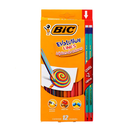 COLORES BIC EVOLUTION LINE 12CLRS