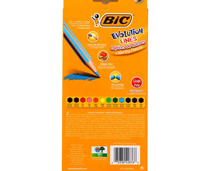 COLORES BIC EVOLUTION LINE 12CLRS