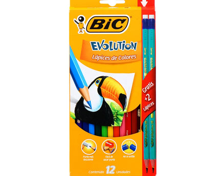 COLORES BIC 12CLRS + 2 LAPIZ