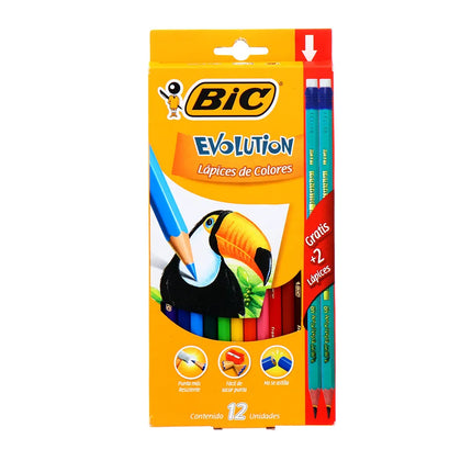 COLORES BIC 12CLRS + 2 LAPIZ