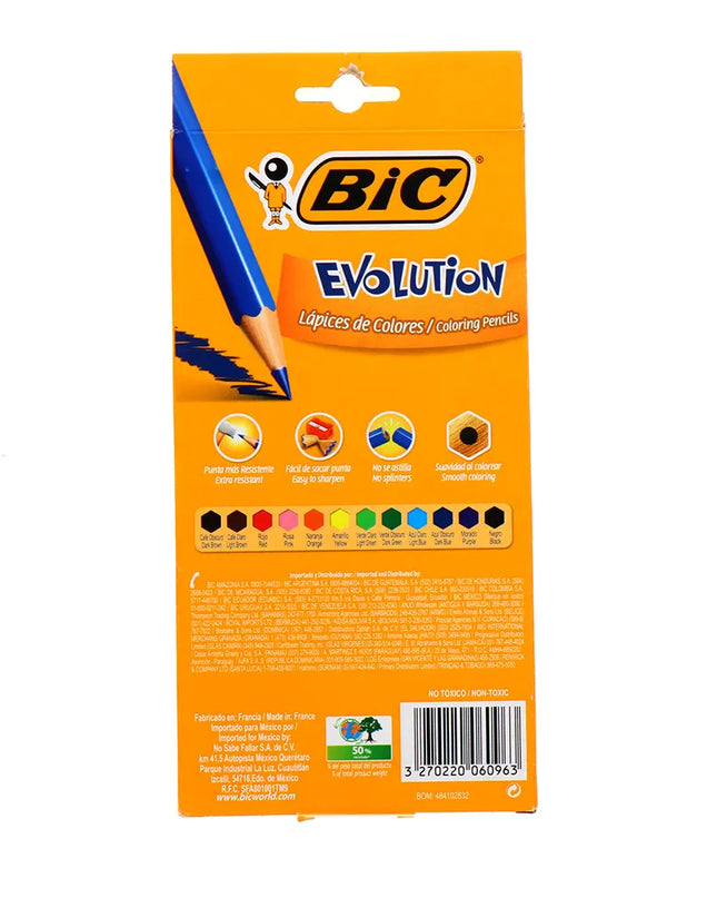 COLORES BIC 12CLRS + 2 LAPIZ