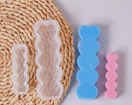 MOLDE DE SILICONA BASE CORAZONES 4 PC