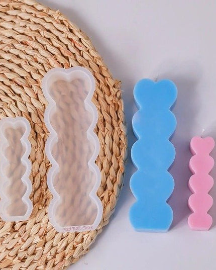 MOLDE DE SILICONA BASE CORAZONES 4 PC