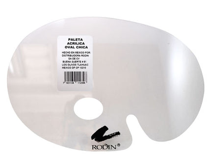 PALETA ACRILICA TRANSPARENTE OVALADA #4