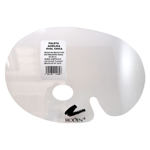 PALETA ACRILICA TRANSPARENTE OVALADA #4