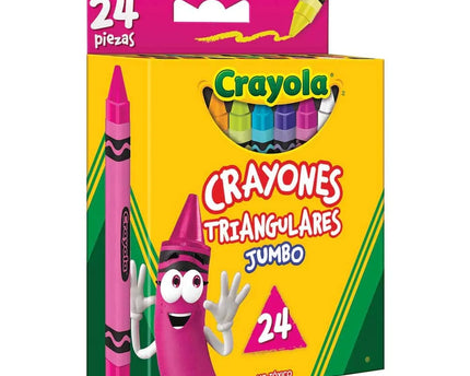 CRAYONES TRINGULARES JUMBO DE 24 COLORES CRAYOLA