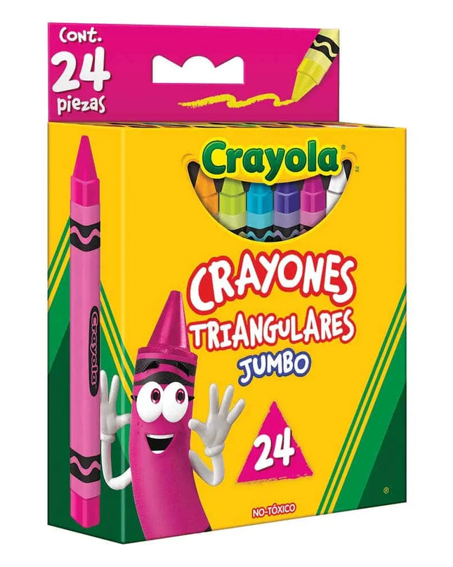 CRAYONES TRINGULARES JUMBO DE 24 COLORES CRAYOLA