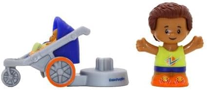 JUGUETE LITTLE PEOPLE FIGURE DAD AND STROLLER