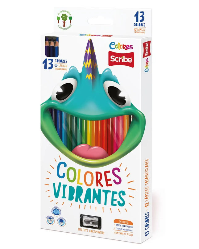 COLORES TRINGULARES 12 PZ ESCRIBE