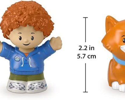 JUGUETE LITTLE PEOPLE FIGURE  CURLY RED HAIR KID AND ORANGE
