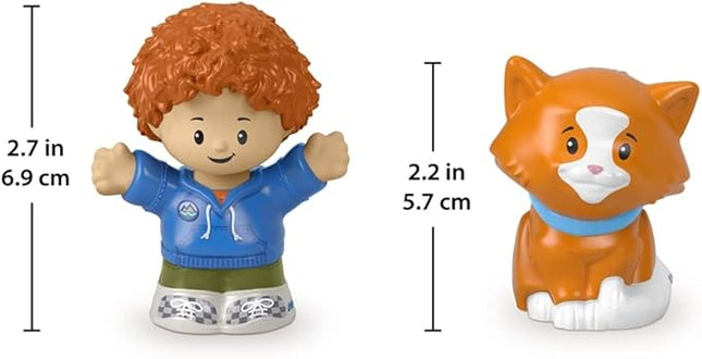 JUGUETE LITTLE PEOPLE FIGURE  CURLY RED HAIR KID AND ORANGE