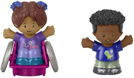JUGUETE LITTLE PEOPLE FIGURE GIRL WHEELCHAIR AND BOY