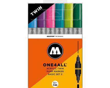 MARCADORES ACRÍLICOS #2 DOBLE PUNTA RECARGABLES1.5MM/4MM