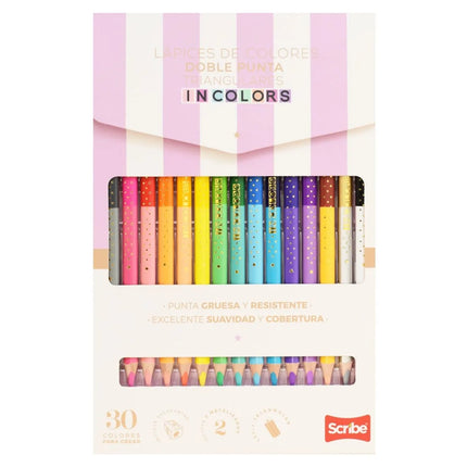 COLORES DOBLE PUNTATRINGULAR 15PZ
