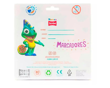 MARCADORES PLUMON PUNTA GRUESA ESCRIBE 12PZ