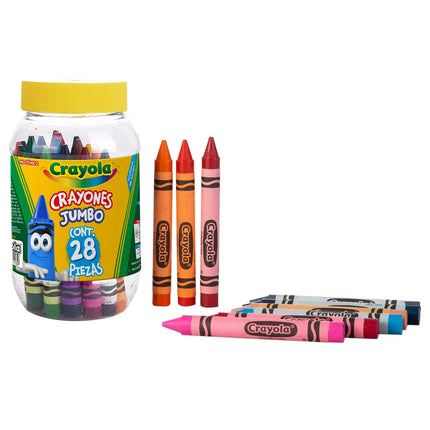 BOTE DE CRAYONES JUMBO CRAYOLA 28CLRS