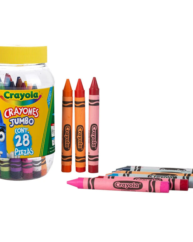 BOTE DE CRAYONES JUMBO CRAYOLA 28CLRS