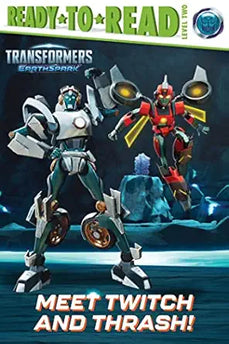 LIBRO MEET TWITCH AND THRASH! TRANSFORMERS EARTHSPARK READY-TO-READ LV.2