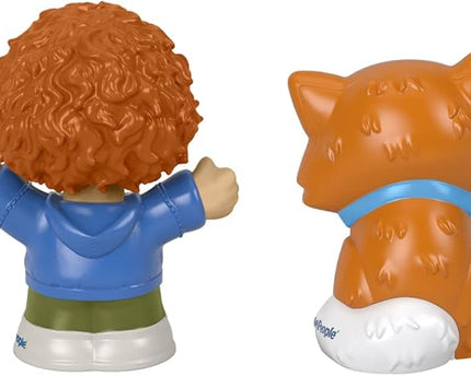 JUGUETE LITTLE PEOPLE FIGURE  CURLY RED HAIR KID AND ORANGE
