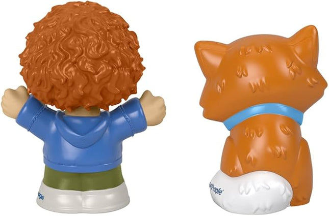 JUGUETE LITTLE PEOPLE FIGURE  CURLY RED HAIR KID AND ORANGE