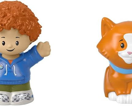 JUGUETE LITTLE PEOPLE FIGURE  CURLY RED HAIR KID AND ORANGE