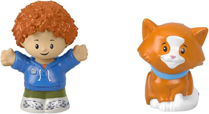 JUGUETE LITTLE PEOPLE FIGURE  CURLY RED HAIR KID AND ORANGE