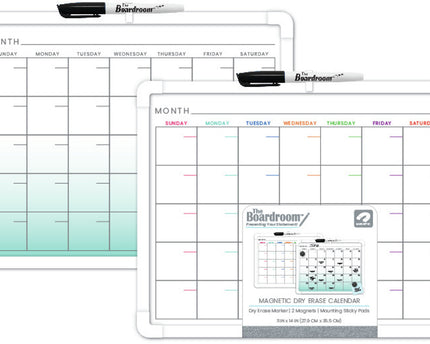 PIZARRA ACRILICA MAGNETICA DE CALENDARIO 11X14" 2 IMANES+1 MARCADOR