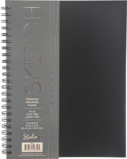 SKETCH BOOK 12X9" 75 HJS STUDIO C