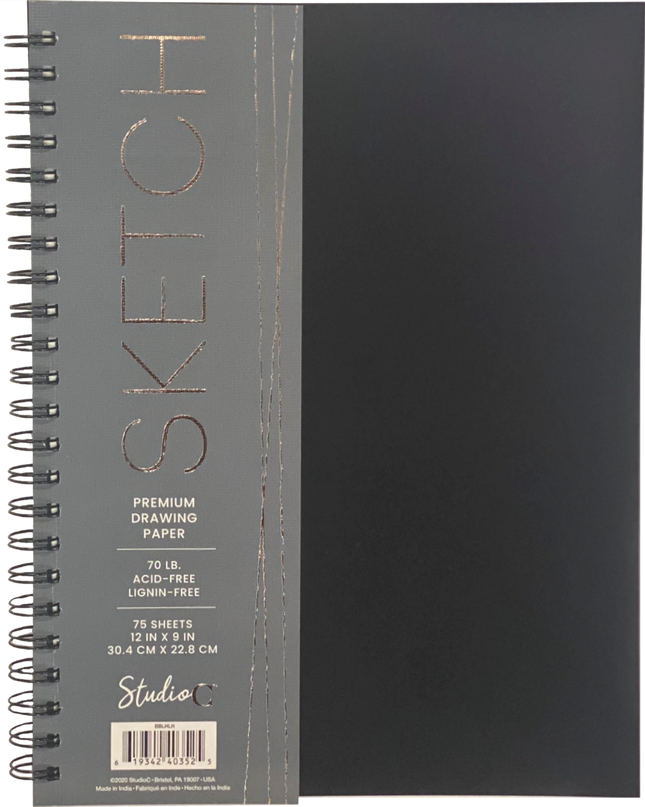 SKETCH BOOK 12X9" 75 HJS STUDIO C