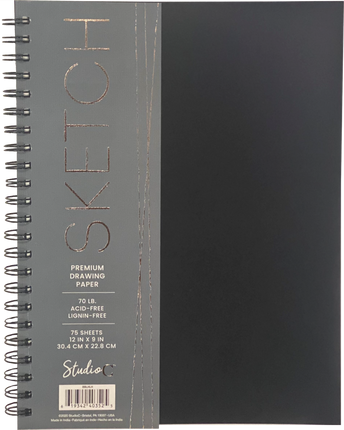 SKETCH BOOK 12X9" 75 HJS STUDIO C