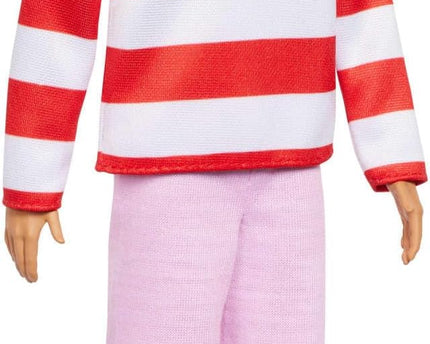 JUGUETE BARBIE KEN FASHIONISTA DOLLS RED WHITE STRIPE
