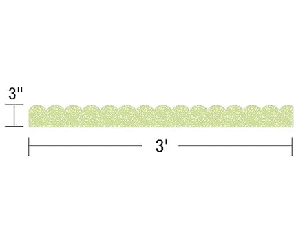BORDERS LIGHT GREEN WITH DOTS SCALLOPED