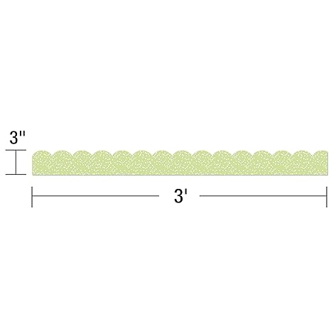 BORDERS LIGHT GREEN WITH DOTS SCALLOPED