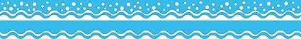 BORDER TRIM HAPPY POOL BLUE