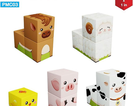 JUGUETE FARM HOUSE THEME MAGNETIC CUBES 72PZ