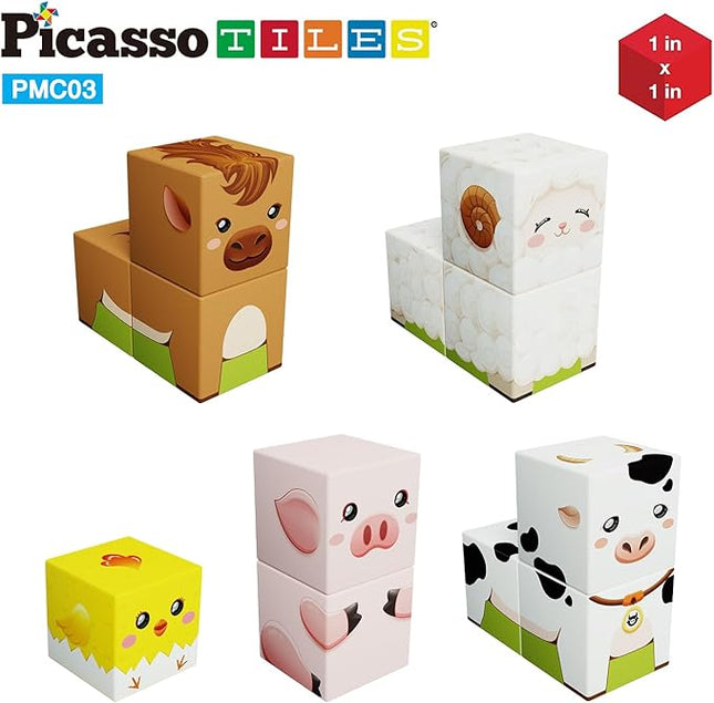 JUGUETE FARM HOUSE THEME MAGNETIC CUBES 72PZ