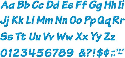 LETRAS #4 BLUE ITALIC